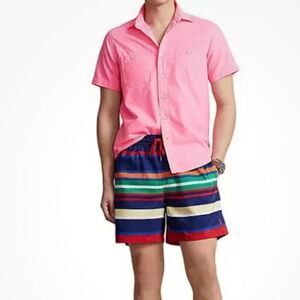 Polo Ralph Lauren Classic-Fit Short-Sleeve Workshirt Size XL NWT Bright Pink